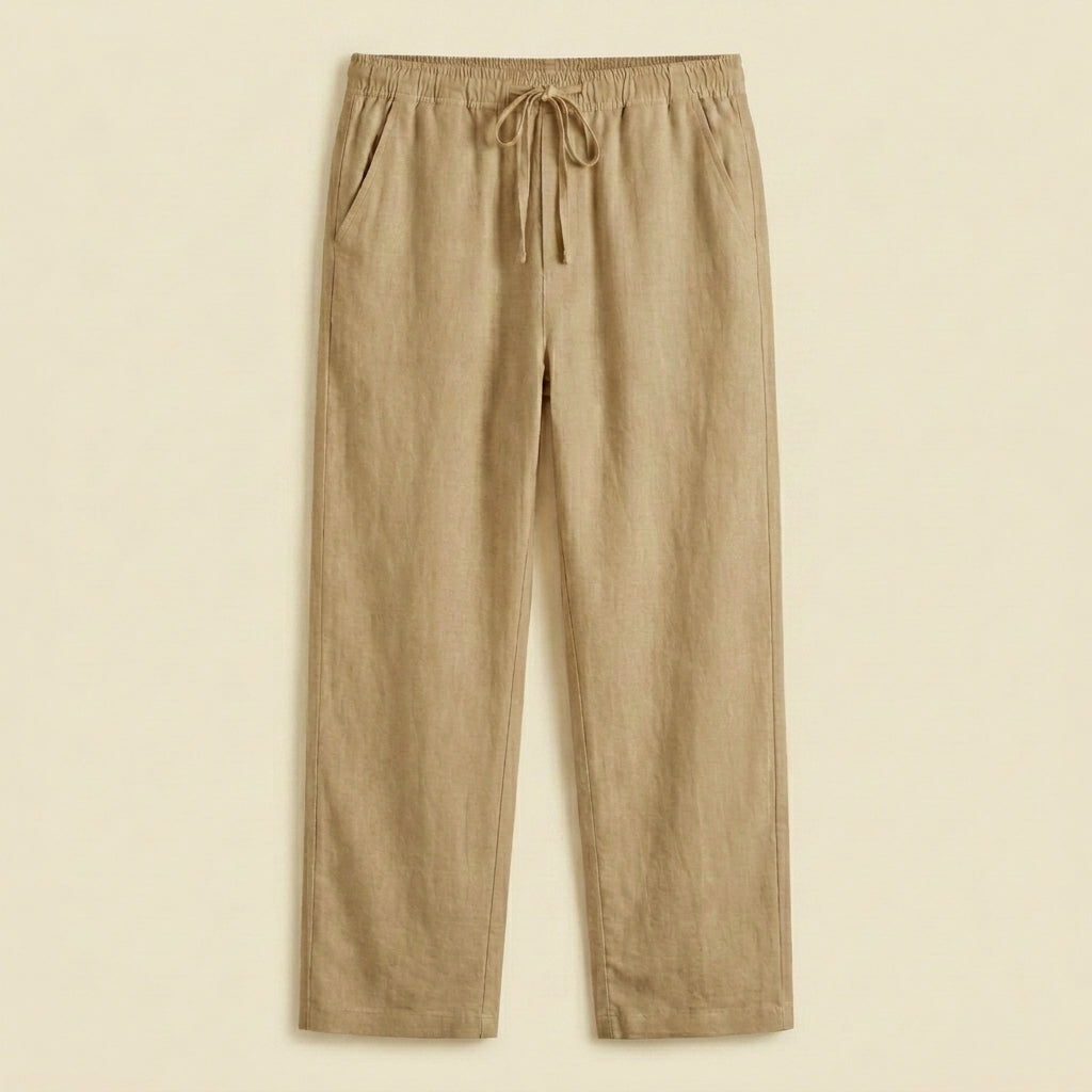 Premium Linen Pants – Dark Ivory