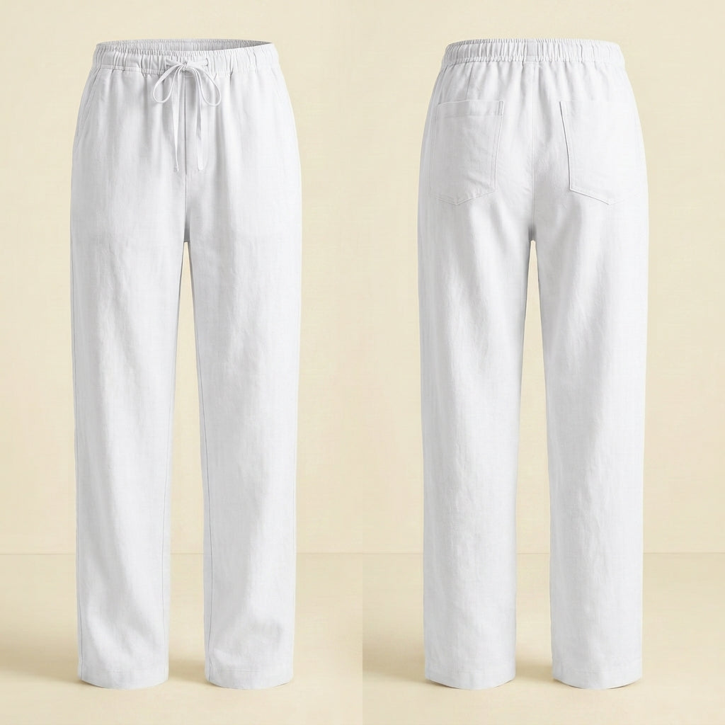 Premium Linen Pants – White