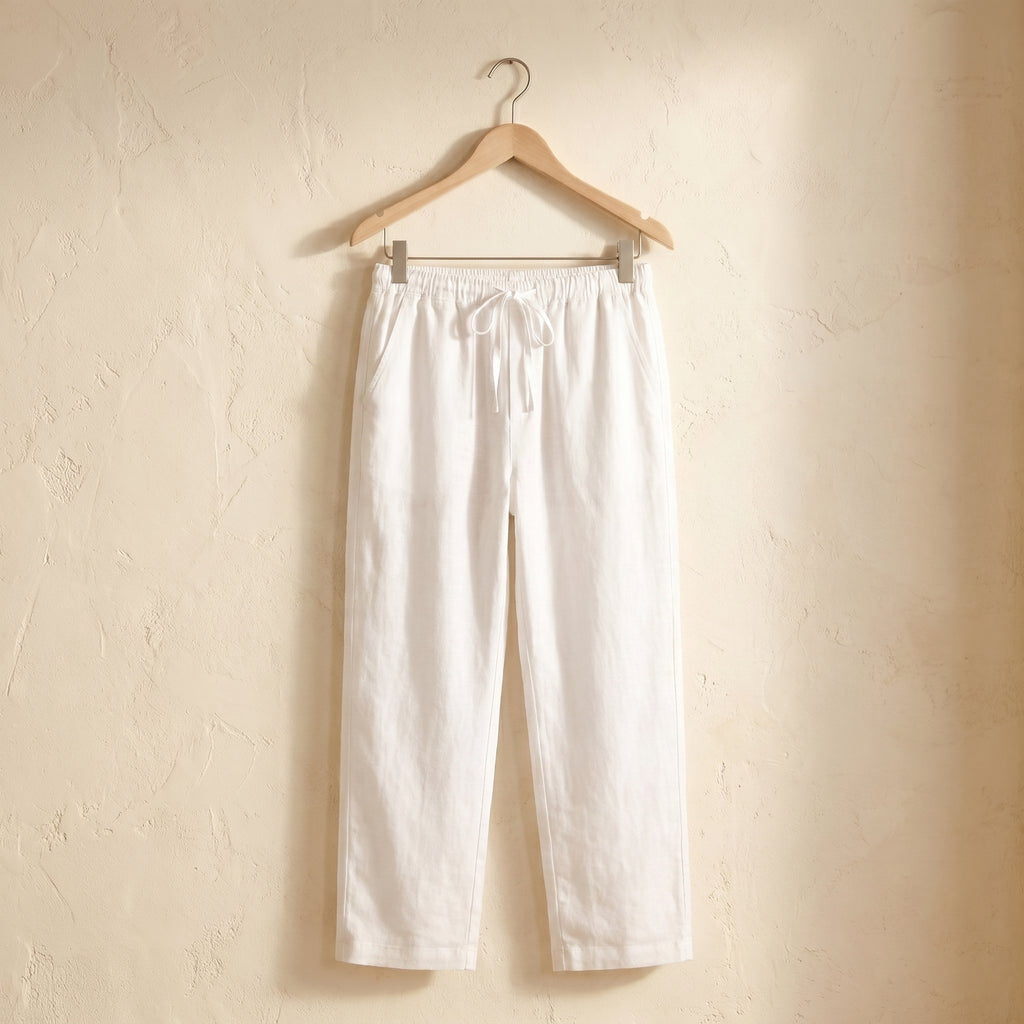 Premium Linen Pants – White