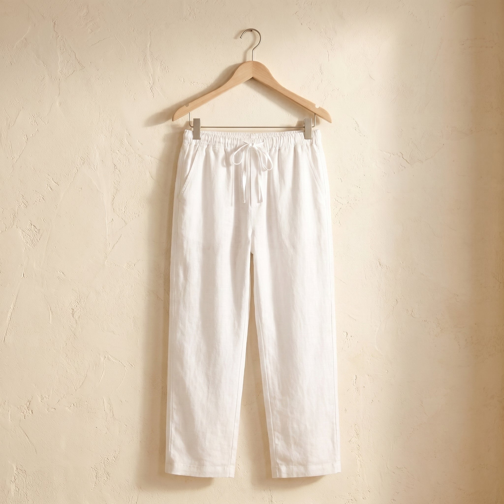 Premium Linen Pants – White