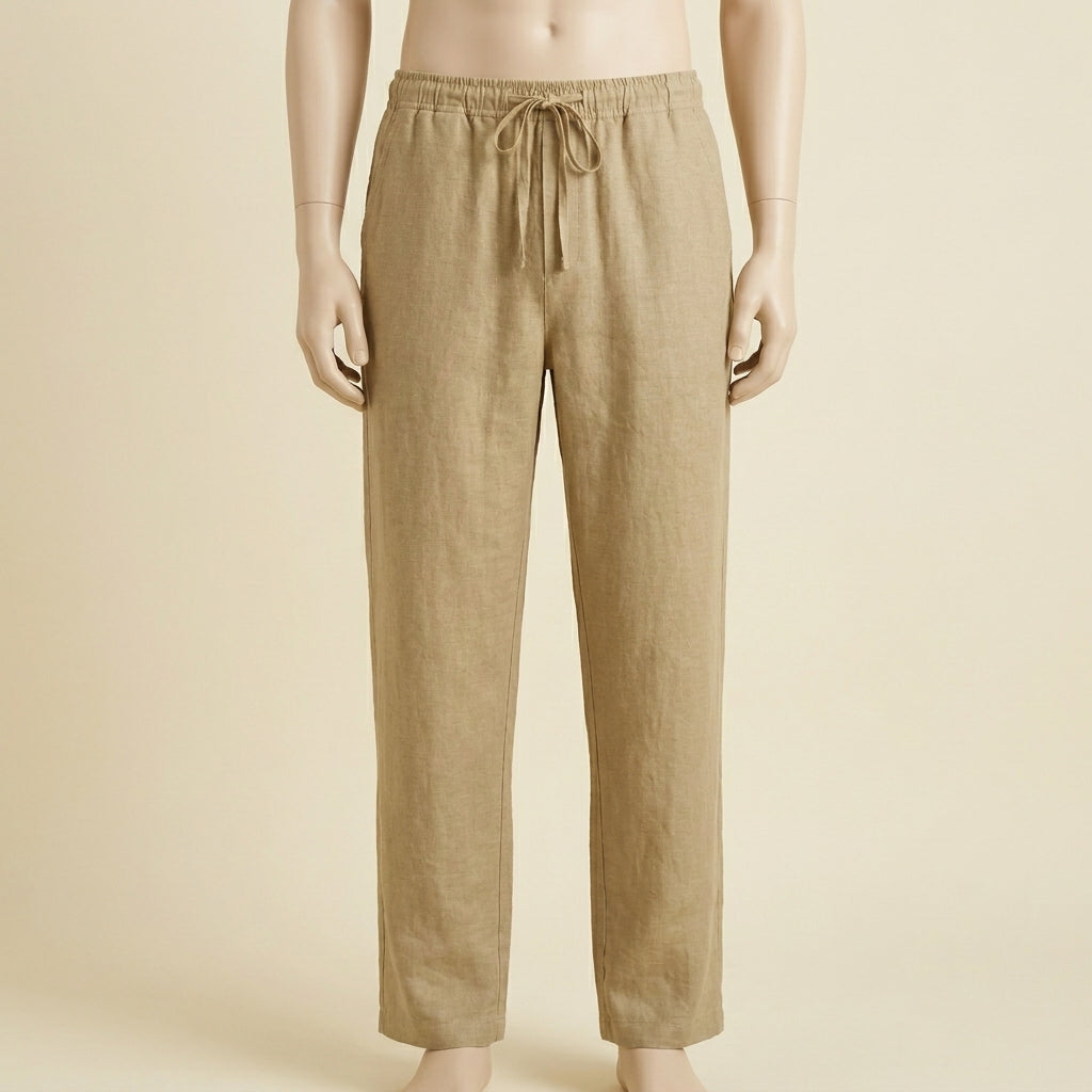 Premium Linen Pants – Dark Ivory